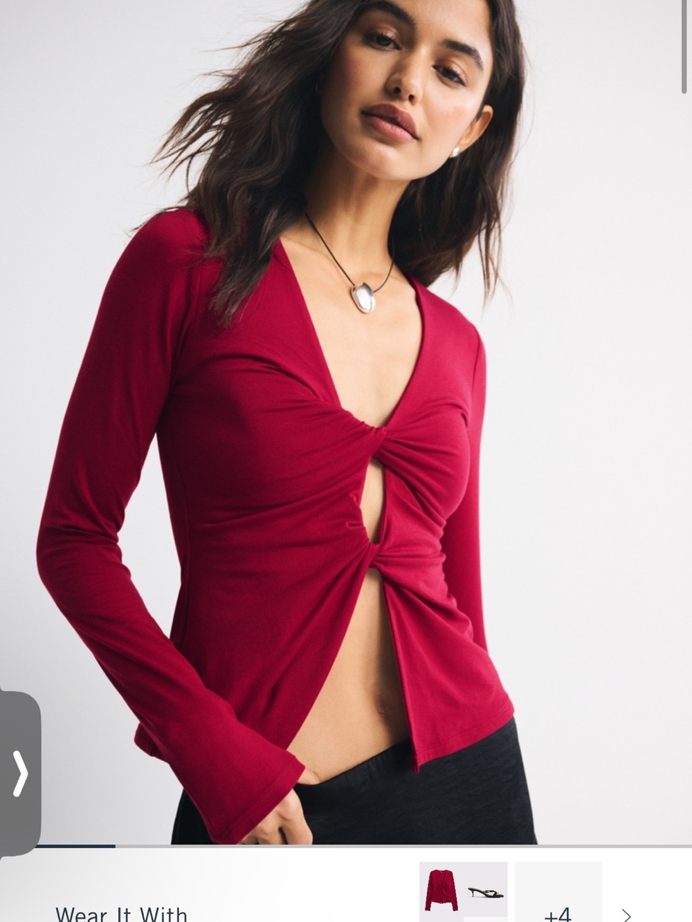 Abercrombie & Fitch Women's Long-Sleeve Twist Cutout Top